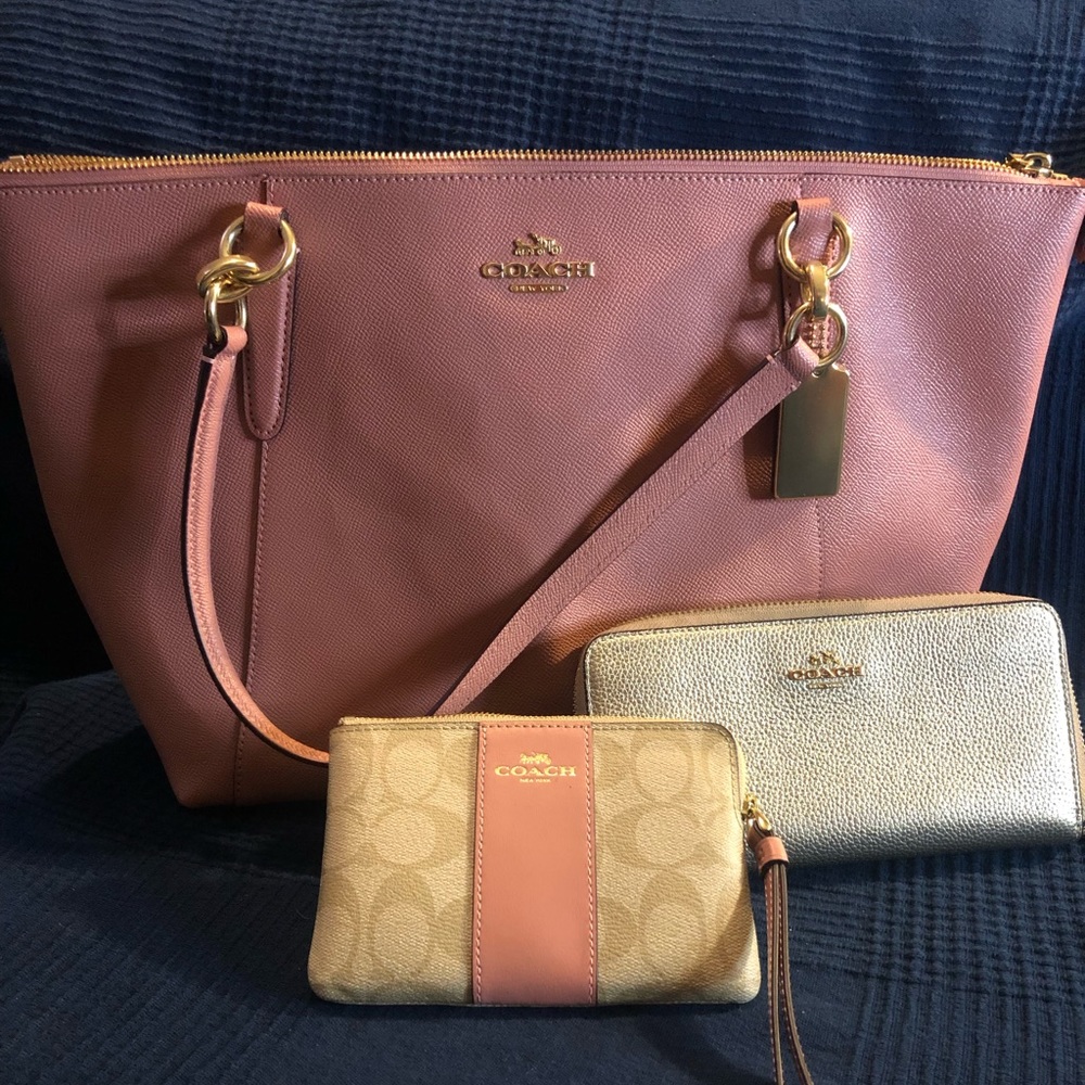 Pink Coach Tote